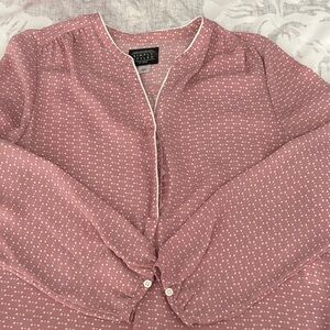 Dusty Pink Dotted Blouse